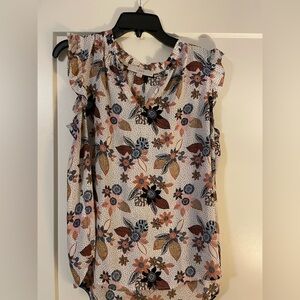 LOFT large petite shell - fall colors